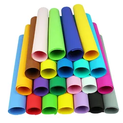 10 Sheets 50x50cm Colorful Sponge Paper Handmade DIY Cut Paper Kindergarten School Greeting Card Paper EVA Rubber Plastic Paper