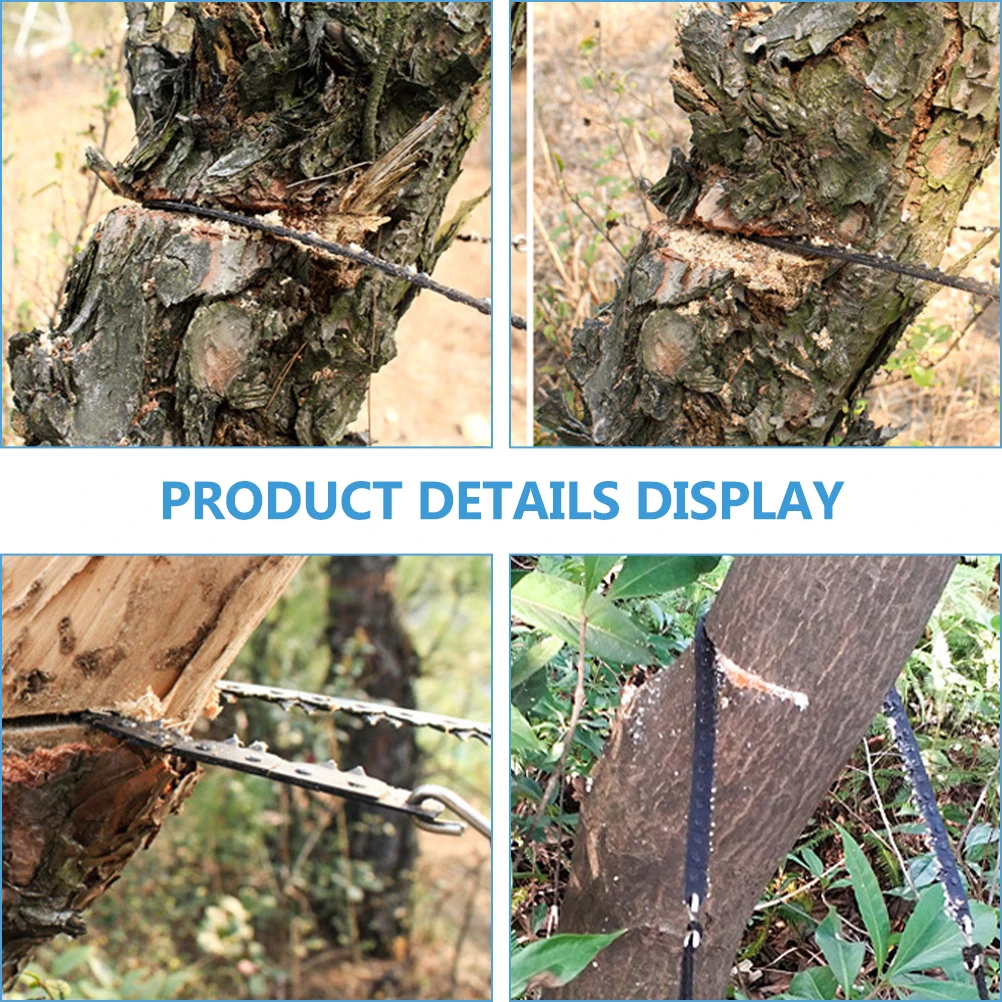 

1PC Portable Outdoor Logging Saw H Pulling Chainsaw Iron Plastic Wood Cutting Cable Emergency Camping Tool for Tree