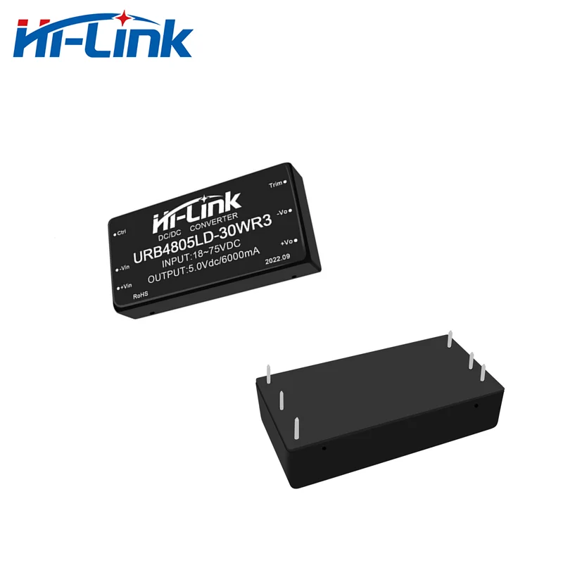Gratis Ongkir ในครัวเรือน URB4805LD-30WR3 30วัตต์18-75V DC DC ตัวแปลงโมดูล5V 6A เอาต์พุตขั้นตอนลงปรับ