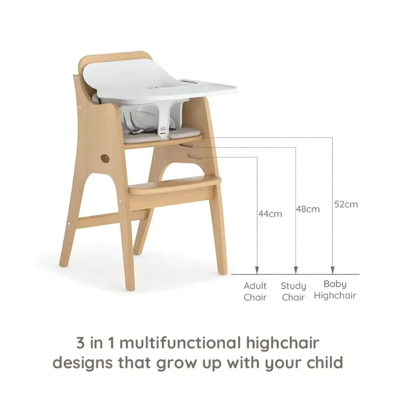Services Baby Products Multifunctional Adjustable Wooden Adult Infant Toddler Feeding Dining High Chair