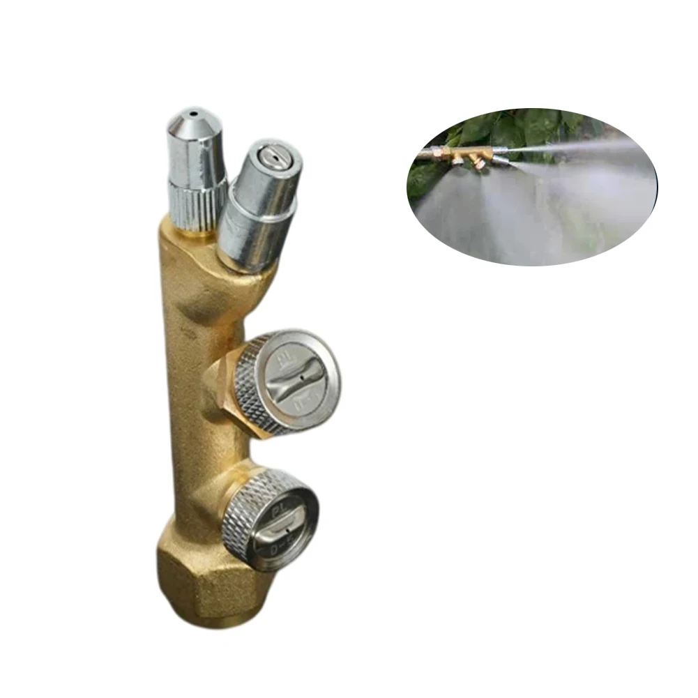 High Pressure Copper Spray Nozzle M14x1.5 Compatible With Plunger Pumps For Farm Garden Irrigation Fine Mist 12m Range