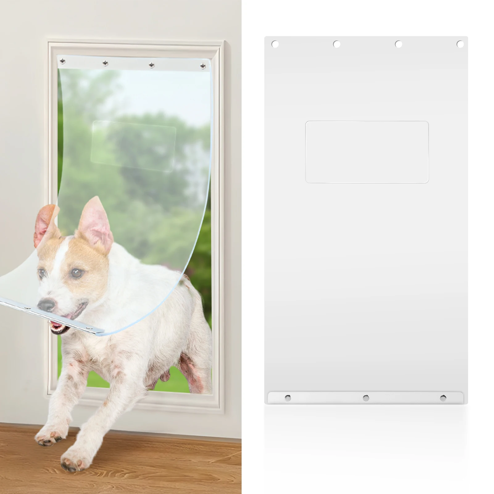 Less Shrinkage Dogs Pet Supplies Weather Proof Door Replacement Flap Garden Clear Transparent Energy Efficient DIY Rainproof