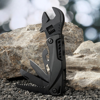 Outdoor camping multi-functional wrench multi-use adjustable wrench folding knife saw EDC wrench combination tool