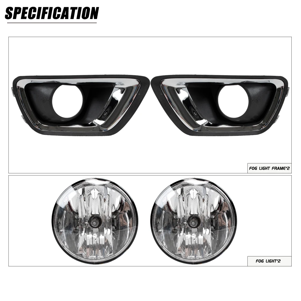 Front Bumper Fog Lamp Upgrade Kit FOR Chevrolet Colorado 2015 2016 2017 2018 2019 2020 Version Additional Foglight Set