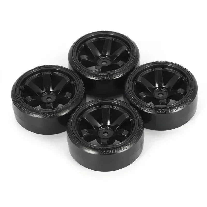 4 stuks 60mm 1/10 bandenwielset harde kunststof velgen voor RC auto Drift 3Racing HSP Tamiya DS5 Wltoys USUKANI Kyosho MST Yokomo