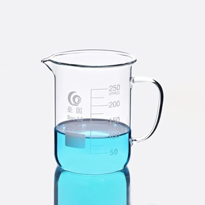 Imagem -04 - Copo de Vidro Borosilicato 50ml a 2000ml 3.3 com Alça de Produtos Vidreiros Graduados de Laboratório