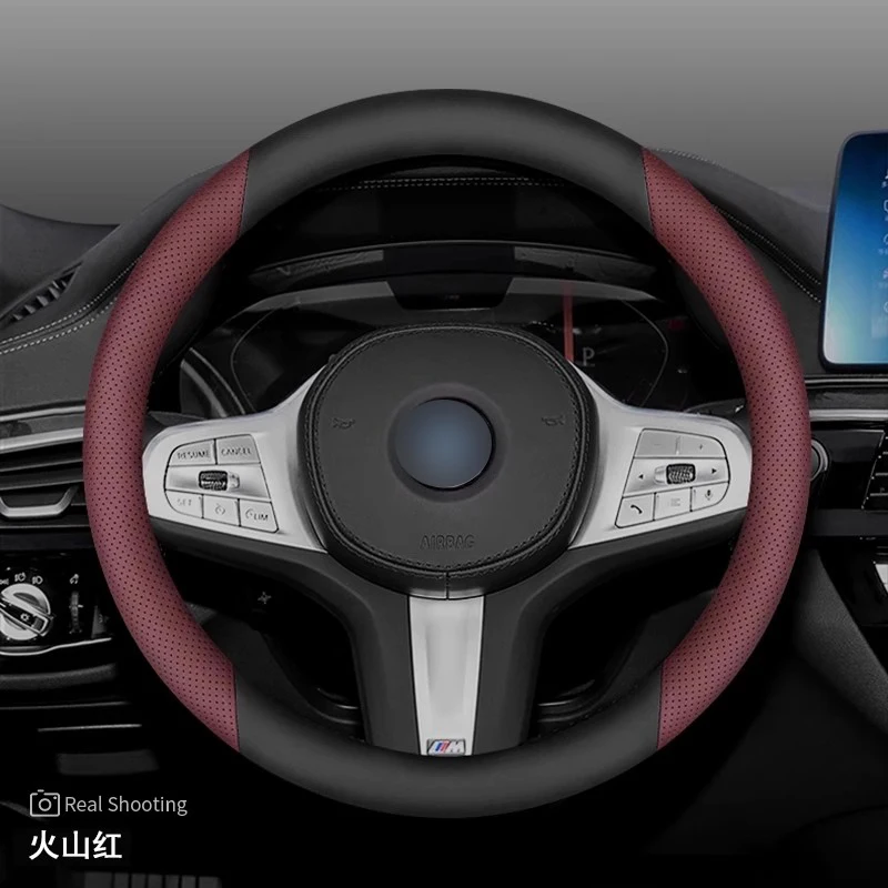 

High quality Car steering wheel cover Leather e39 3-series ix3/i3/325li 5-series 530/525 New x3x1x5x2 handle coverbmw Interior