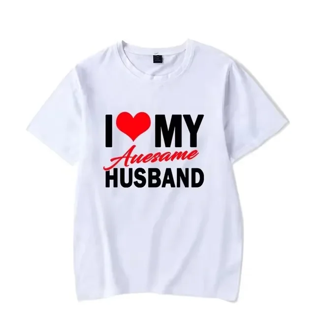 I Love My Awesome Wife Husband T Shirts Women Honeymoon Couple Outfits Dating Couples Anniversary Gifts Men
