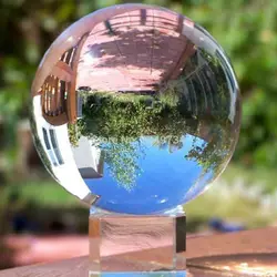 1pcs Clear Magic Crystal Glass Healing Ball Sphere with stand K9 Asian Rare Natural Quartz  Chandelier Lens Ball
