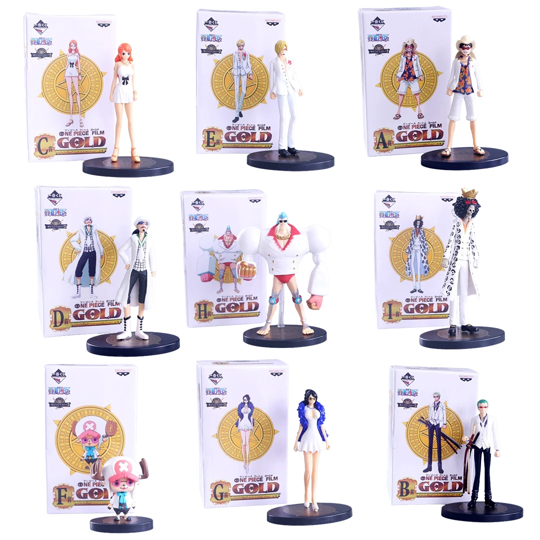 Anime One Piece Luffy White Series Figures Nami BROOK Model Chopper FRANKY Toy Robin Sanji Doll Usopp Action Figure 15CM