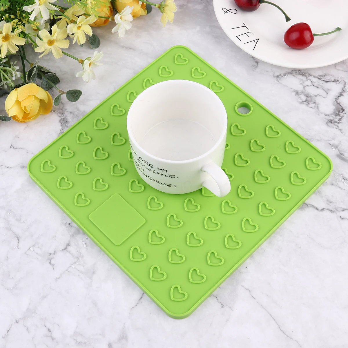 

3 Pcs Silicone Heat Insulated Mat Multifunctional Placemats Drain Mat for Kitchen Dining Table
