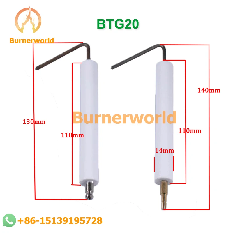 Imagem -04 - Baltur Ignição Eletrodo e Flame Detection Probe Queimador Eletrodo Ion Probe Burner Btg11 Btg15 Btg20 Btg28