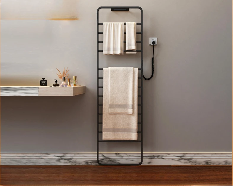 

Floor mounted electric towel rack, household bathroom electric heating and drying rack, multi-layer towel rack