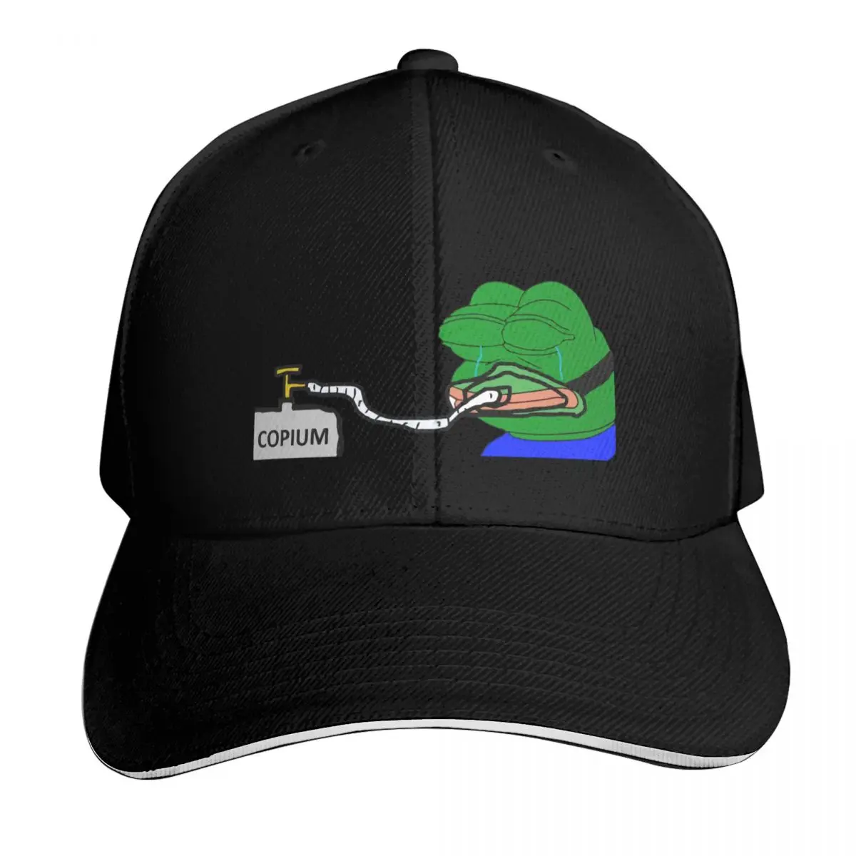 

Copium Emote Pepe The Frog Baseball Cap Trucker Cap foam party Hat derby hat Unique hats Caps Male Women's