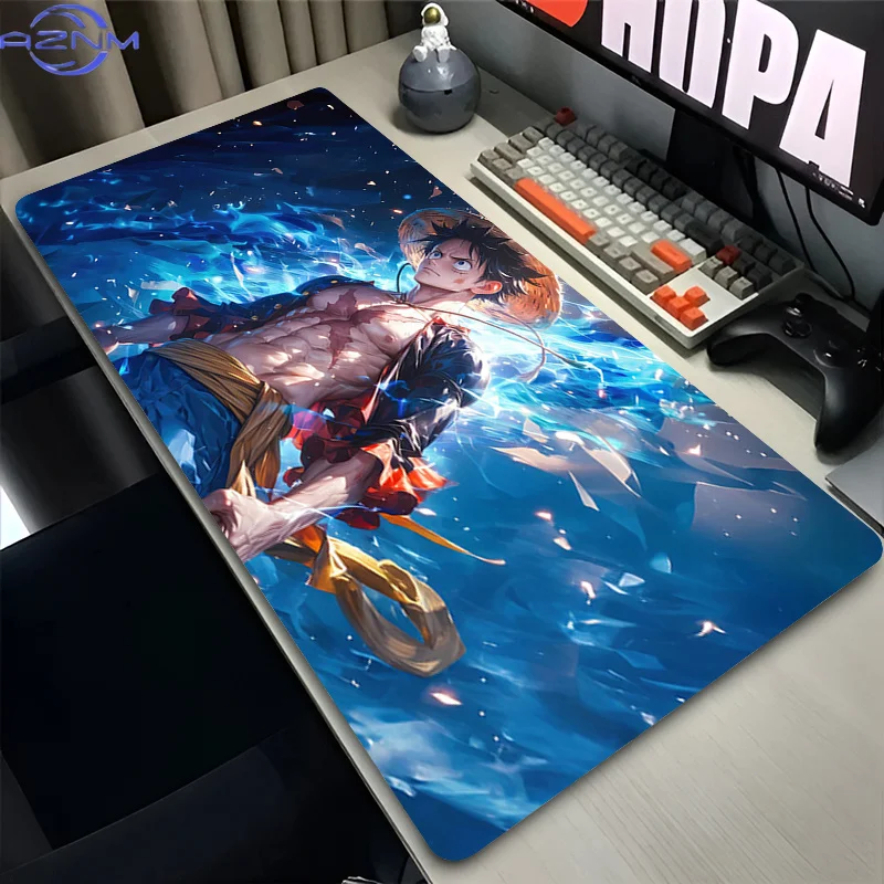 Hot Anime Mouse Pad Cool Gamer Carpet Gaming Accessories Varmilo Keyboard Pad one piece luffy Rubber Mousepad Computer Desk Mat