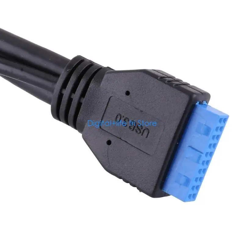 E06D Motherboard USB Splitter Internal USB Hub 19 Pin USB 3.0 1 to 2 Splitter Cable Ultra Durable