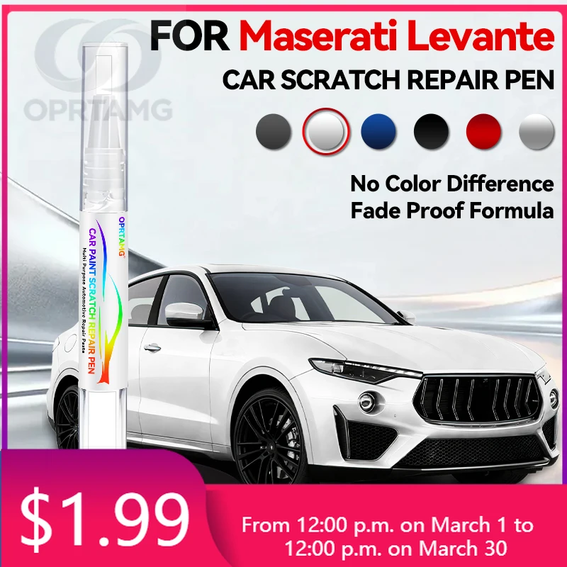 

Exclusive Use Repair Pen Car Paint For 2016-2025 Maserati Levante Paint Scratch Repair Accessories White 268A Black NMN Blue 406