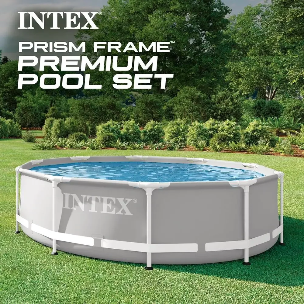 10ft x 30in Above Ground Pool Set with 330 GPH Filter Pump and Removable Ladder