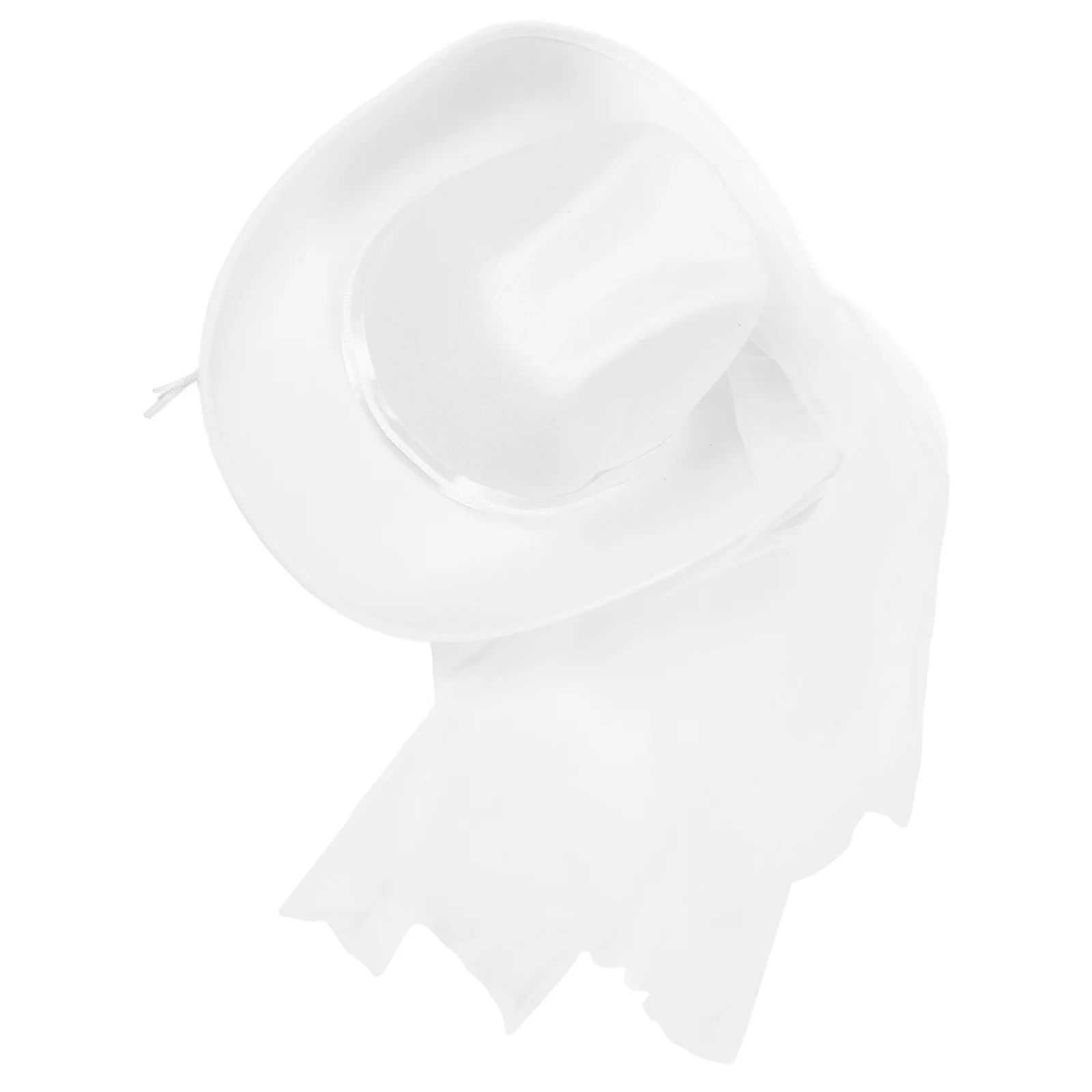 

Cowgirl Veil Hat Lightweight Cellulosic Fiber Adjustable Western Wedding Party Bachelorette Accessory Adjustable Hat
