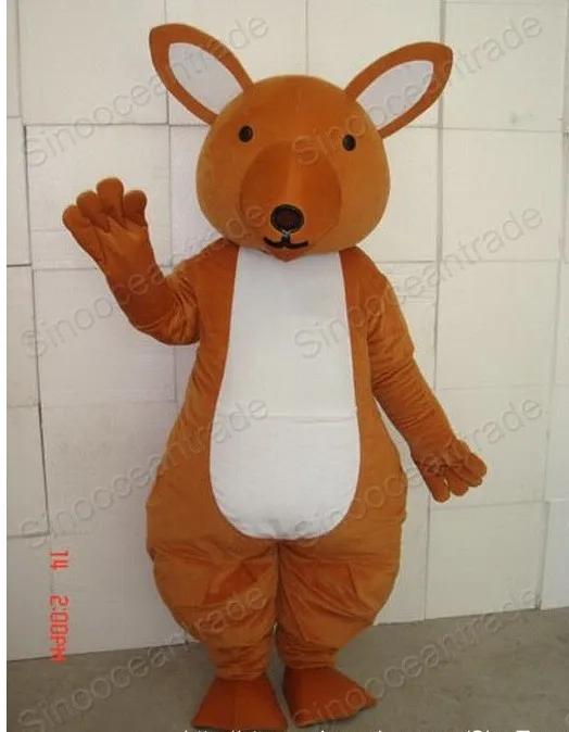 Costume de mascotte de paupières en peluche pour adulte, Halloween, Noël, Kangaroo, Mascotte, dessin animé, robe, nouveau