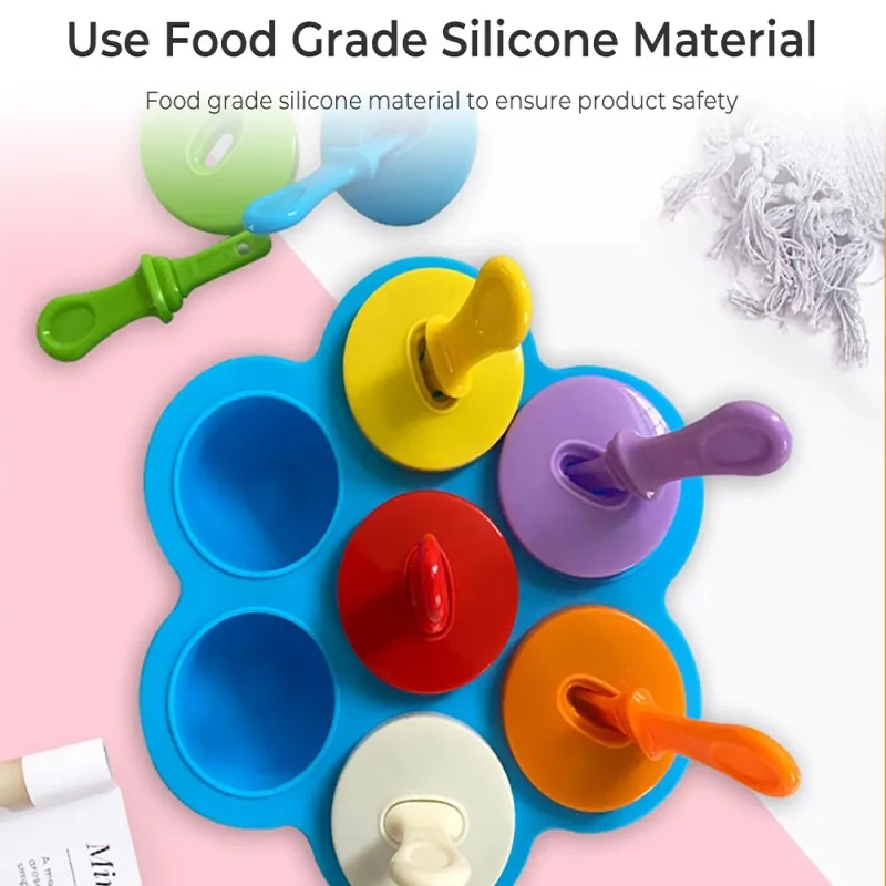 [Hot Sales] Ice Cream Mold Children's Popsicle Mold Food Supplement Box Silicone Ice Tray Ice Lolly Mold Fruit Shake Accessories image 2