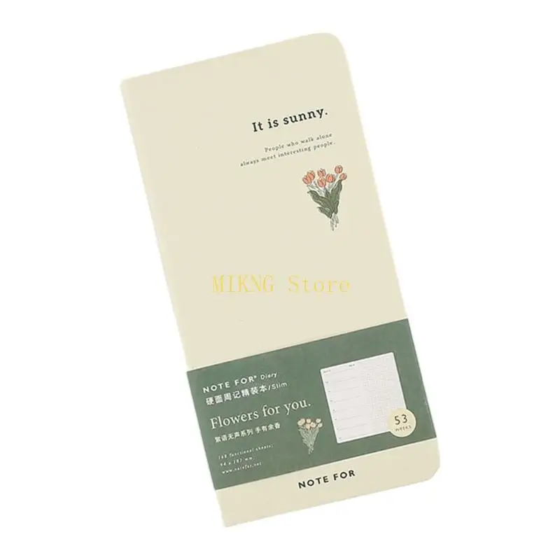 Carnet planification hebdomadaire compact léger pour les voyages les déplacements, avec couverture rétro papier