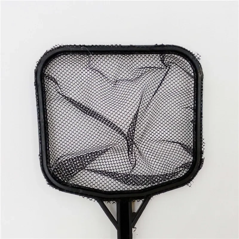 Small Size Portable Long Handle Square Net Fish Tank Cleaning Fishing Net 41*12cm Aquarium Fish Tank Landing Net Cleaning Tools