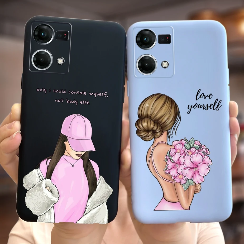

Для Oppo Reno7 4G чехол Oppo F21 Pro Pretty Girls цветы Мягкий силиконовый чехол для Oppo Reno7 Reno 7 F21 Pro 4G бампер
