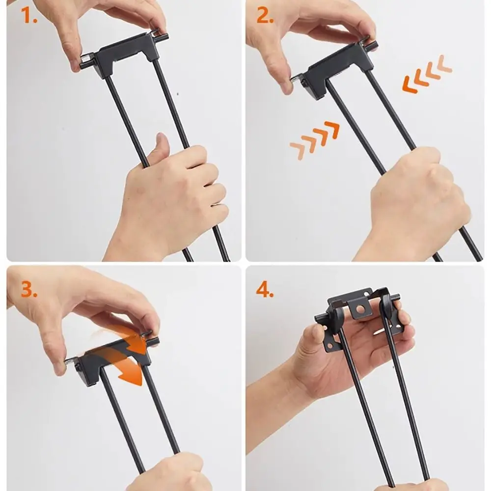 Stainless Steel Foldable Table Legs Load Bearing Anti-slip Folding Table Legs Enhance Stability Scratch-proof