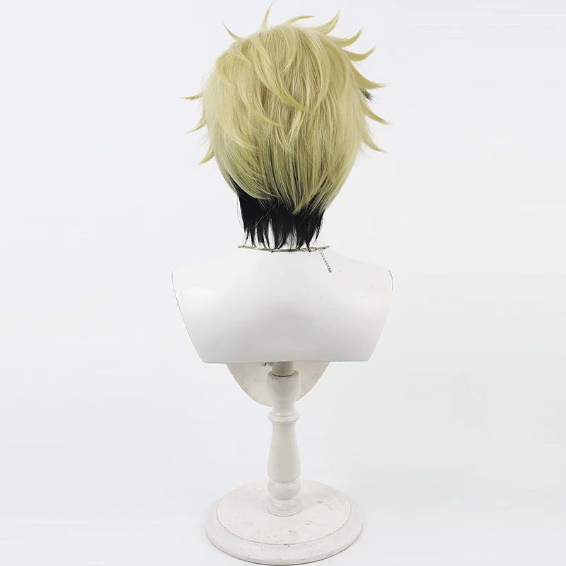Vantacrow Bringer Cosplay Wig Vtuber Yellow Black Short Synthetic Hair Heat Resistant Halloween Role Play Party Carnival - view 5