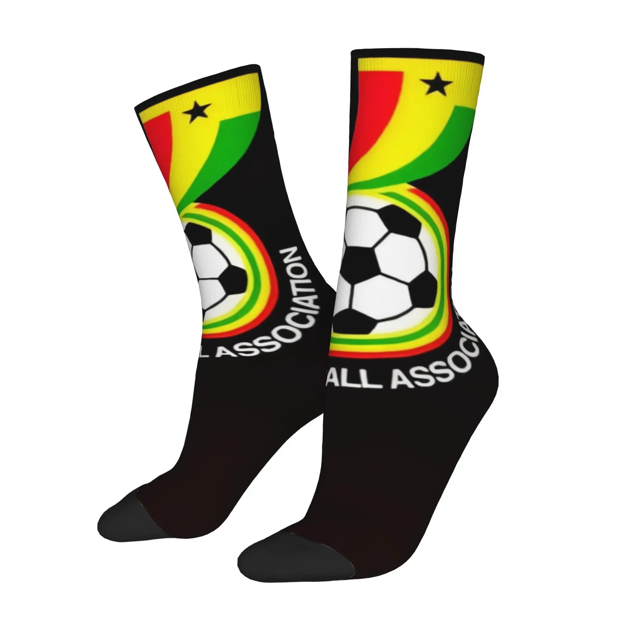 Hip Hop Retro Ghana Crazy Men's compression Socks Unisex  Street Style Seamless Printed Funny Sock Match Day Essentials