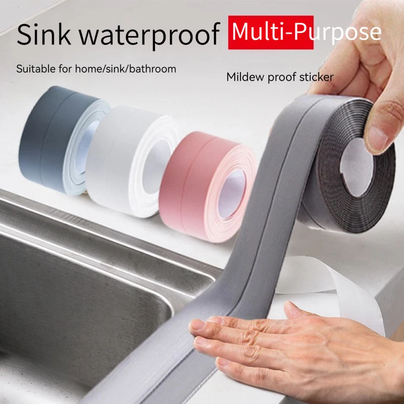 Bathroom and Kitchen Waterproof Tape Scalable Sealed Waterproof Tape Sink Edge Sealed Waterproof Tape Bathroom and Kitchen Tools