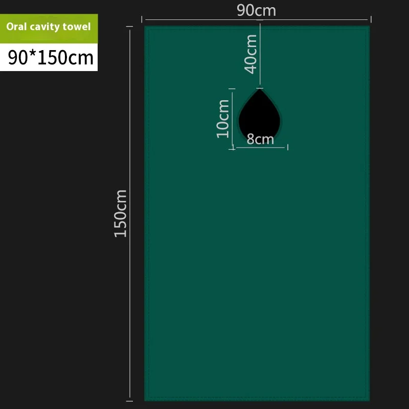 Toalha de algodão puro com buraco cirúrgico, toalha de desinfecção de pálpebra dupla, única, grande, média e única toalha com furo facial