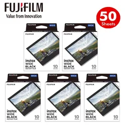 10/20/30/40/50 Sheets Fujifilm Instax Wide Film Black Film For Instant Wide 300 Instax Wide Link Printer/Wide 100 200 Wide Films