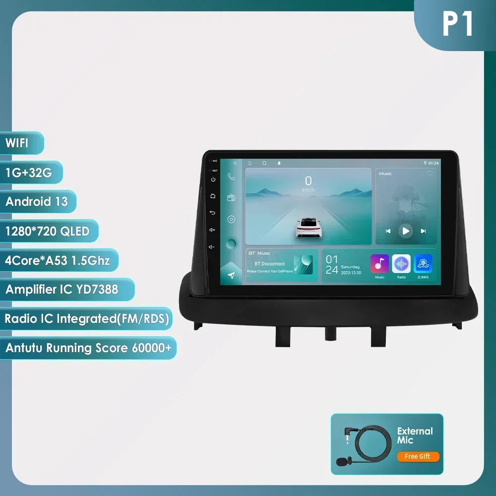 Android Autoradio Voor Renault Megane 3 2008 - 2014 Multimedia Videospeler Gps Draadloze Carplay Auto Audio Stereo 9 Touchscreen