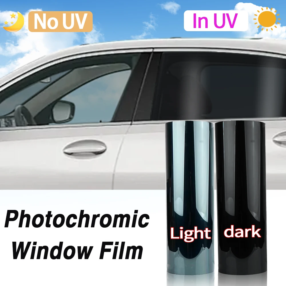 3/2/1M Car Window Photochromic Film Color Change Heat Rejection Anti UV Self-Adhesive anti-Scratch Protector Films For most cars