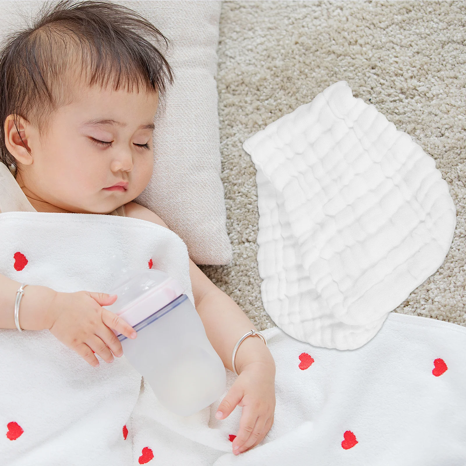 لينة القطن الشاش حفاضات الوليد الطفل الفول السوداني شكل القماش غطاء حفاضات قابلة لإعادة الاستخدام الطفل القماش بطانات منصات حفاضات عالية الامتصاص #6