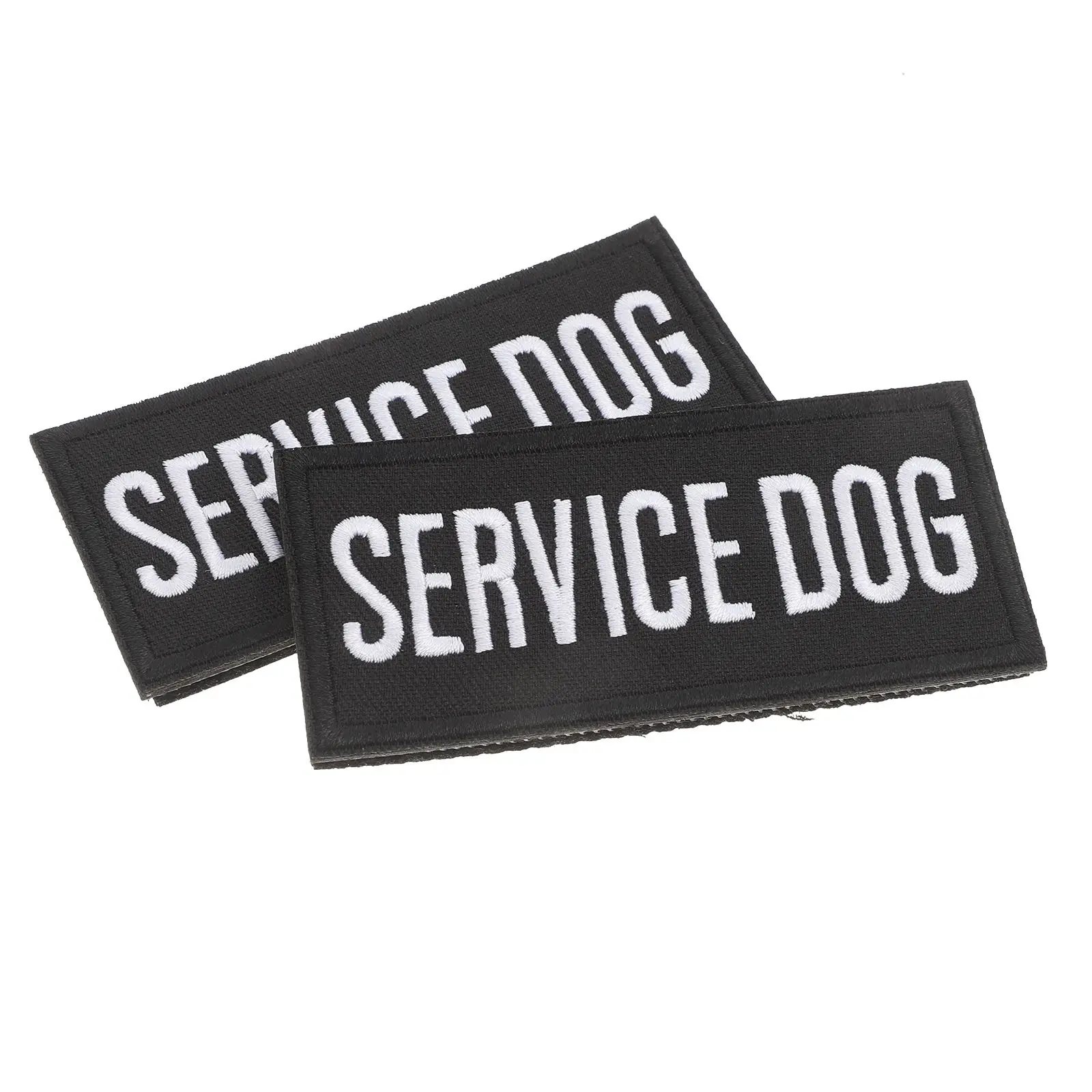 

2 Pcs Dog Back Collar and Leash Patches for Harness Halters Small Dogs Id Tag Clothes Embroidered Animal