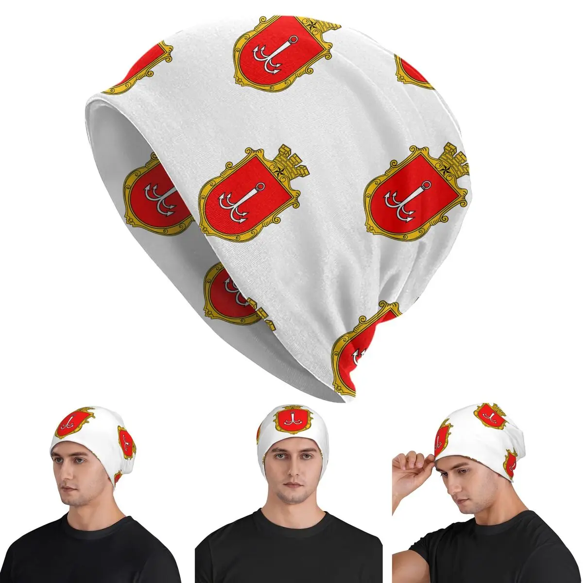 Coat Of Arms Of Odessa, Ukraine Warm Knitted Cap Fashion Bonnet Hat Autumn Winter Outdoor Beanies Hats for Unisex Adult