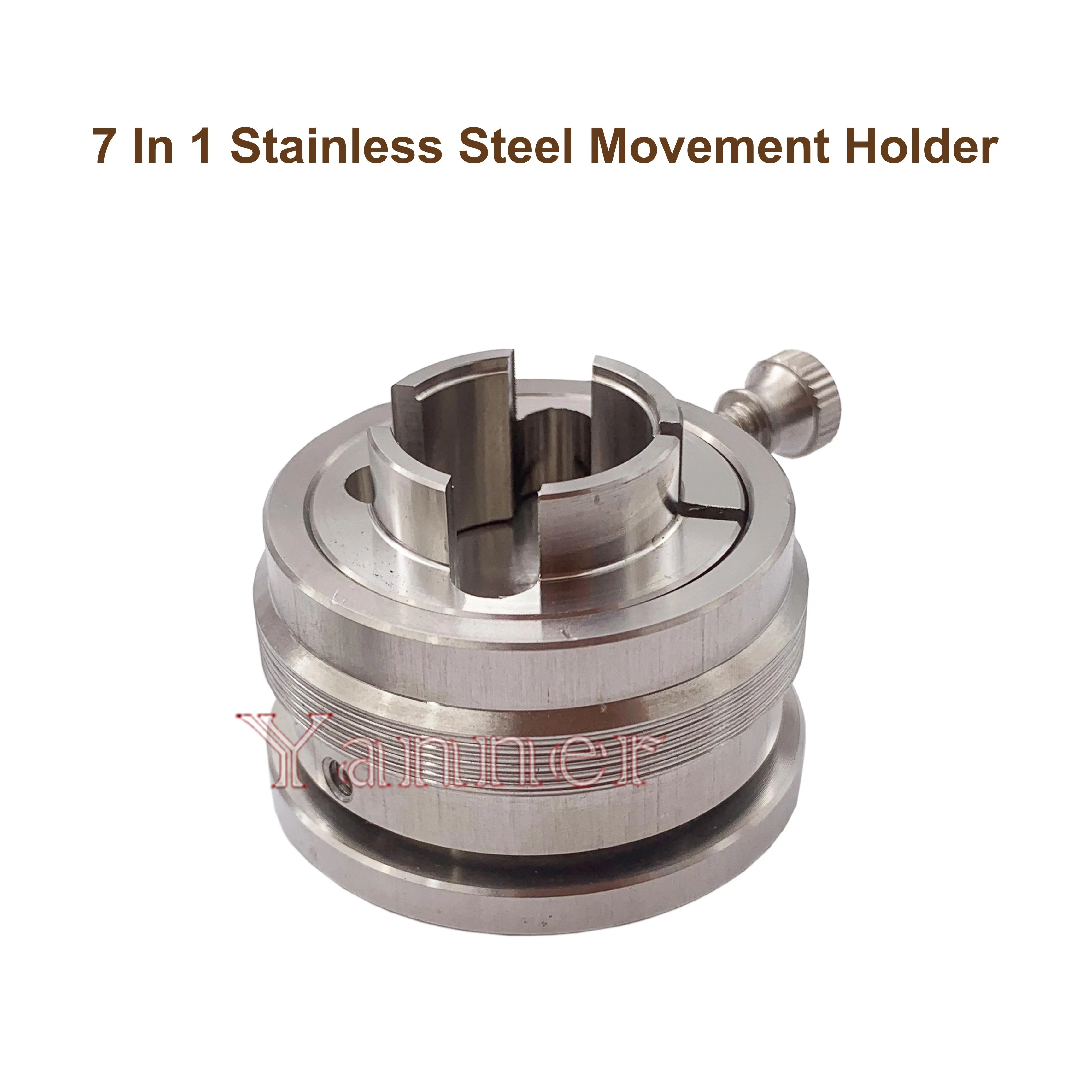 7in1 Watch movemen Rotatable Base Stainless MovementHolder For ETA 2000 7750 2824 2671 3100 8500 Movement Watch Repair