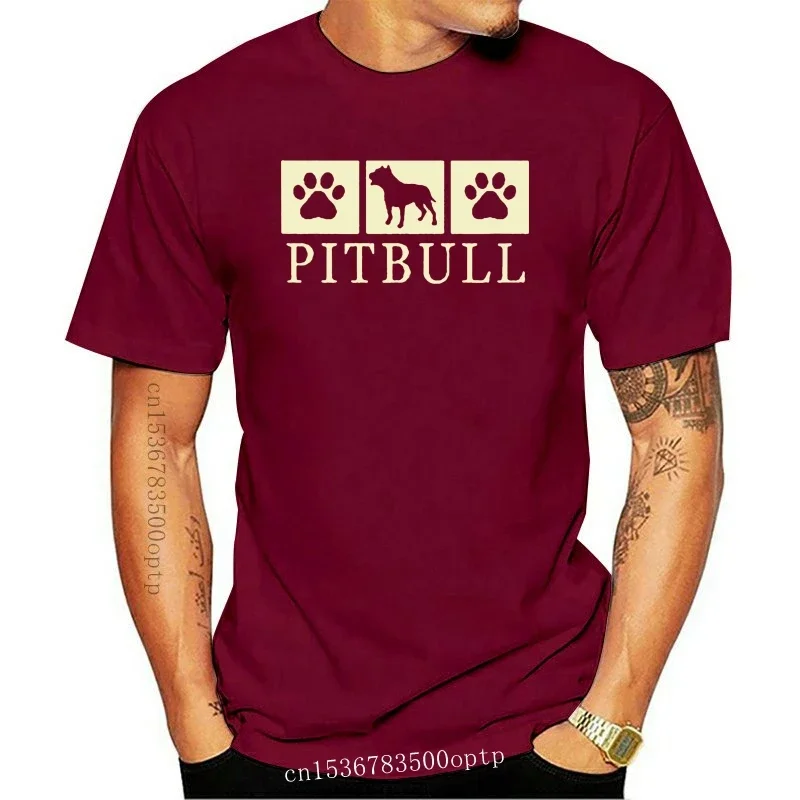 New 2021 Pitbull Dog Silhouette Dog Lover - Men'S Short Sleeve Usa Size T-Shirt En1 Fashion Classic Style Tee Shirt