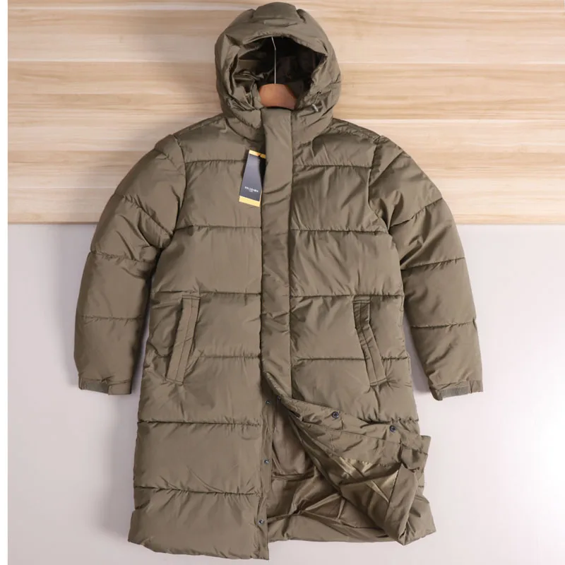 

Thiened Cotton Jaet Мужская зимняя антихолодная парка средней длины с капюшоном ветрозащитная теплая модная длинная куртка све