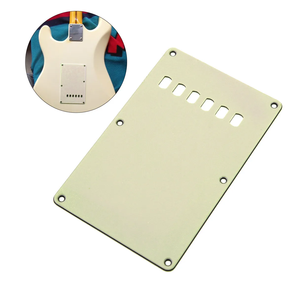Maple Wood Electric Guitar Backplate Cover Heat-Resistant Non-Deforming Wear-Resistant Odorless Pickguard for Guitar Lovers