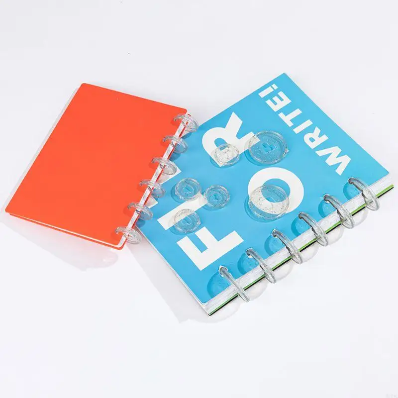 W89c 20pcs блеск блеска сердечные кольца кольца грибная отверстие свободное листье. Переплет пластиковая штука для раскуска DIS