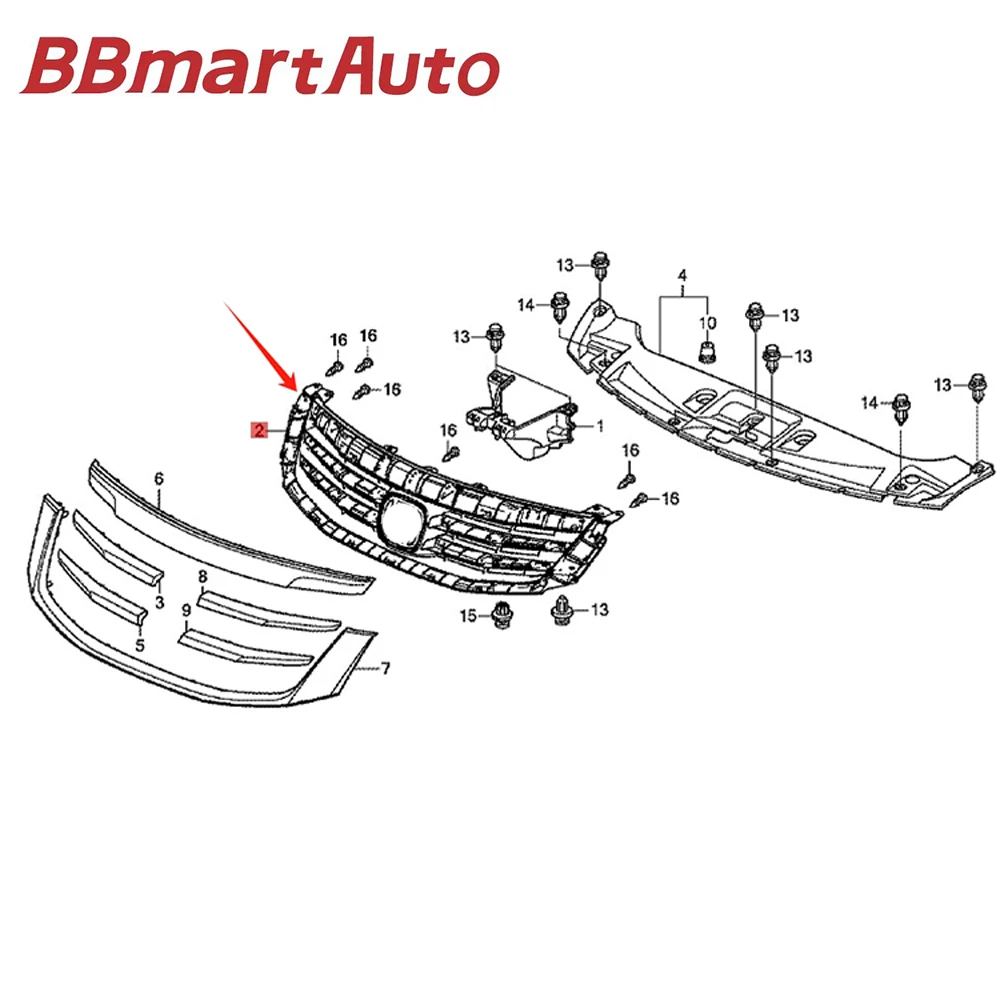 

71121-TB0-H01 BBmartAuto Parts 1pcs Front Grille For Honda Accord CP1 CP2 2013 Car Accessories