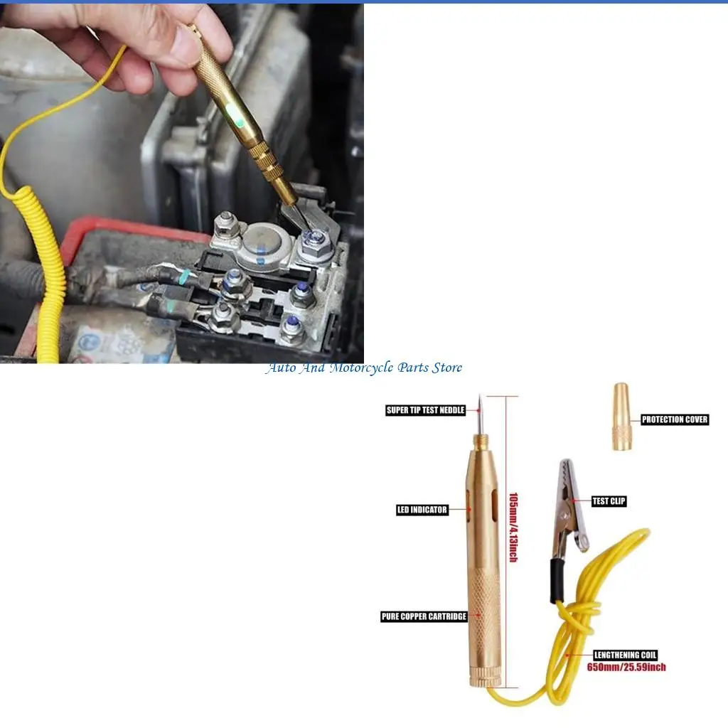 

P9FD DC6V 12V 24V Автомобильный тестер цепи Ручка Автоматический испытательный зонд напряжения цепи для автомобиля
