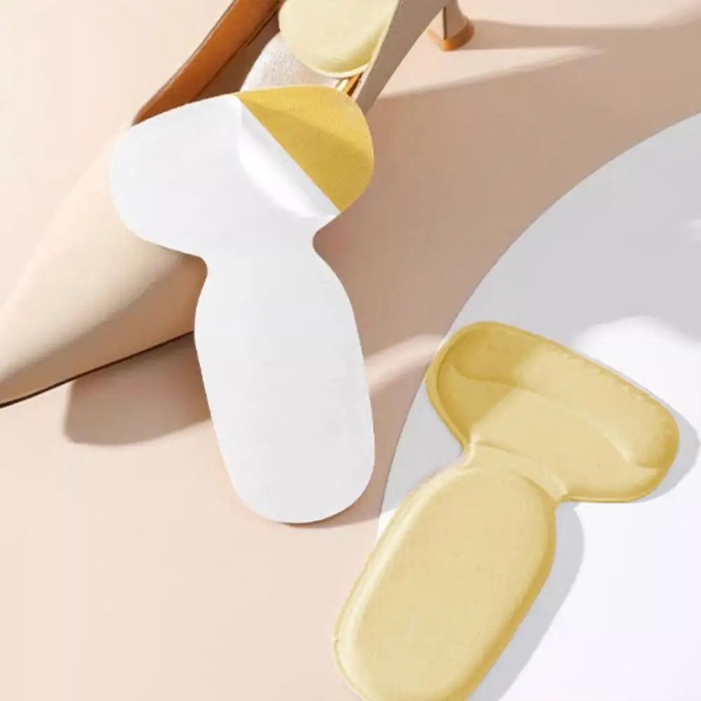 Adhesive Heel Protector 1 Pair Heel Adjustment Pad Shock-absorbing Insole Durable High Heel Shoe Size Adapter Anti-drop
