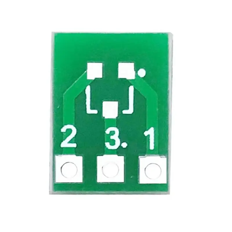 A33T SOT23-3 to SIP3 Adapter, SMD Turn to DIP SIP3 Converter, IC Socket PCB Board DIY Kit 100Pcs, 2.54mm Pitch, FR-4
