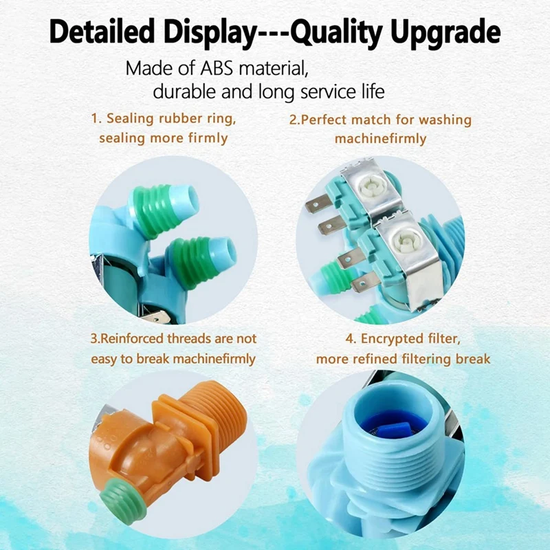 วาล์วน้ำเข้าสำหรับเครื่องซักผ้าซัมซุง, DC62-00311F และ DC62-30314V เปลี่ยน AP5966624 EAP11719654 PS11719654