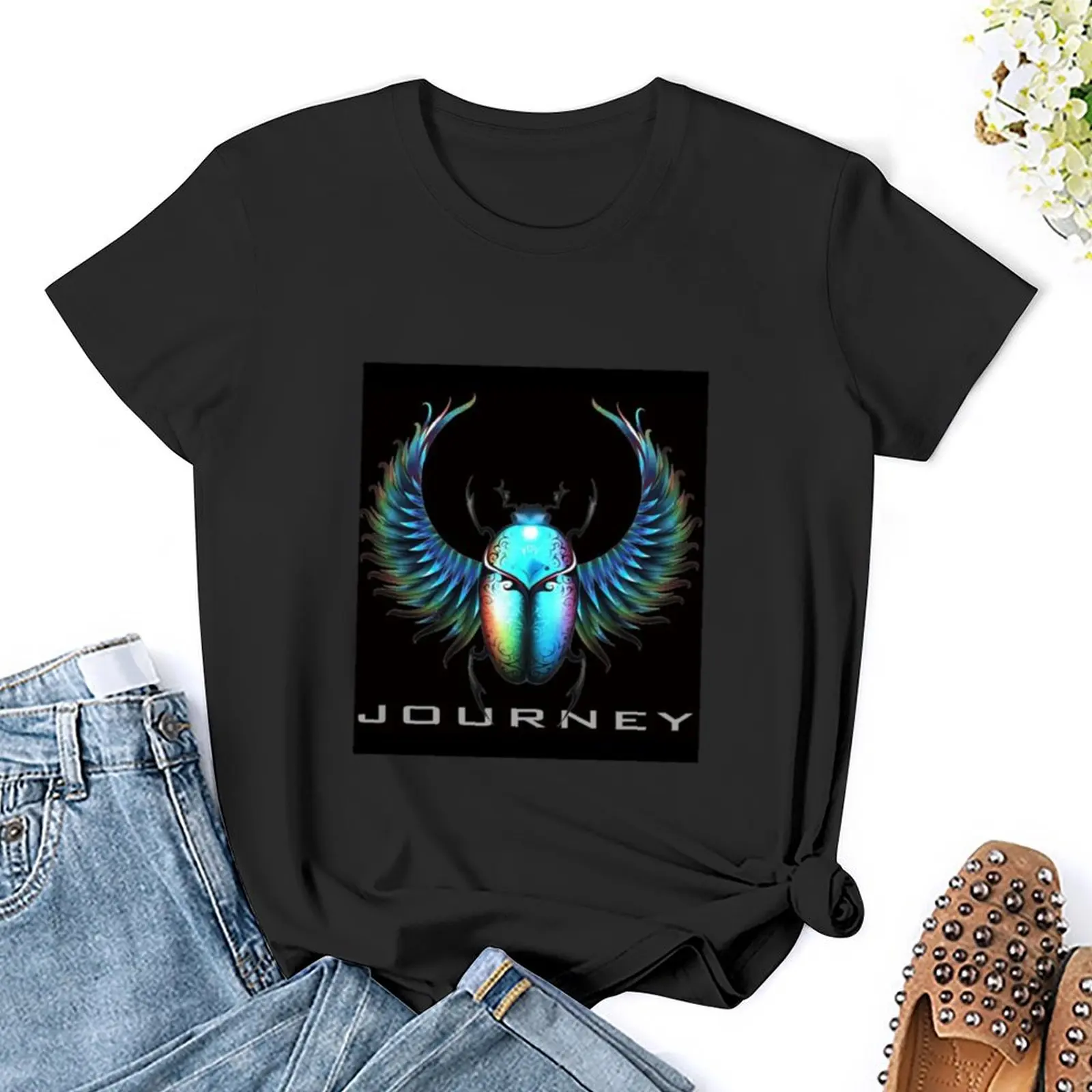 Journey T-Shirt animal print shirt for girls Blouse vintage clothes graphics clothes for Women